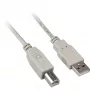 Cable USB 2.0, conector macho USB-A > conector macho USB-B (gris, 0,5 metros)