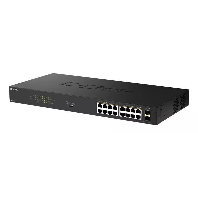 D-Link DGS-1018P/E Switch no administrado Gigabit PoE+ de 18 puertos