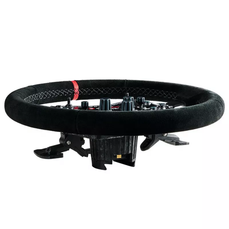 Asetek SimSports aro de volante, rebajado, 340 mm - negro, cuero aterciopelado