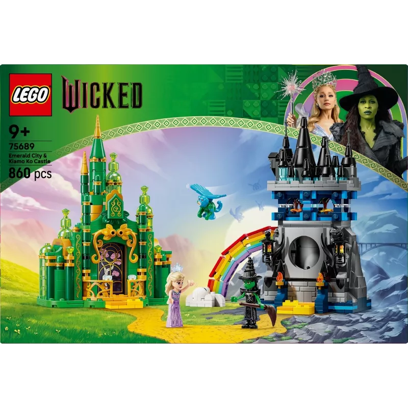 Set LEGO Wicked 75689 — set de juego Ciudad Esmeralda y castillo Kiamo Ko