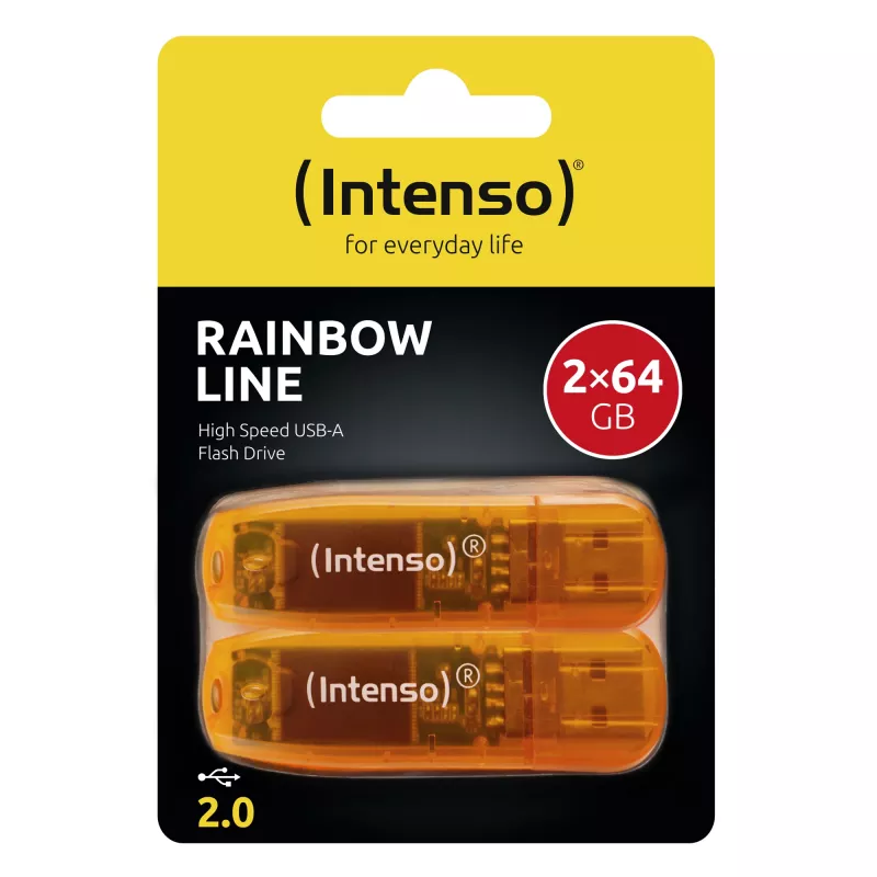 Memoria flash USB2 2X64GB/RAINBOW 3502492 Intenso