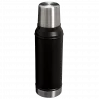 Botella térmica STANLEY Legendary Classic 0,94 L, negra, doble pared con aislamiento al vacío