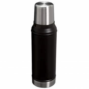 Botella térmica STANLEY Legendary Classic 0,94 L, negra, doble pared con aislamiento al vacío