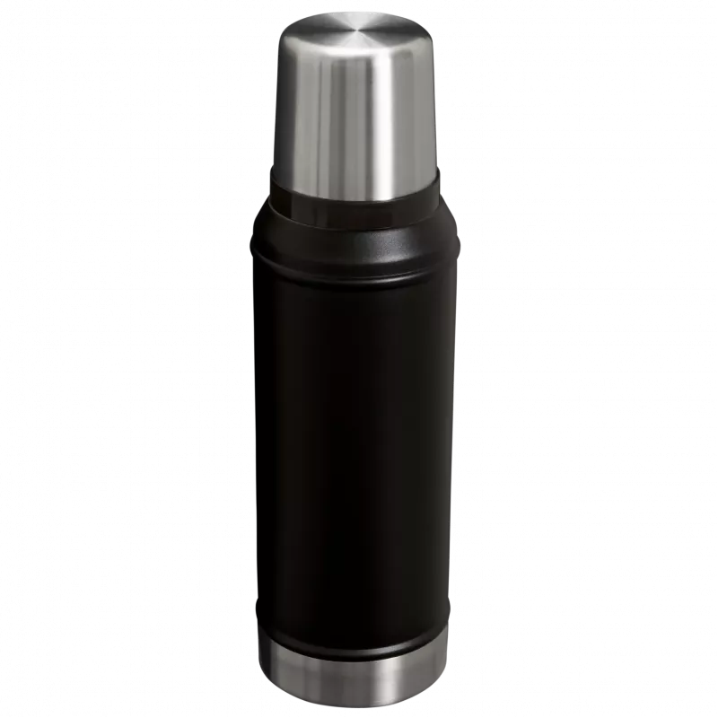Botella térmica STANLEY Legendary Classic 0,94 L, negra, doble pared con aislamiento al vacío