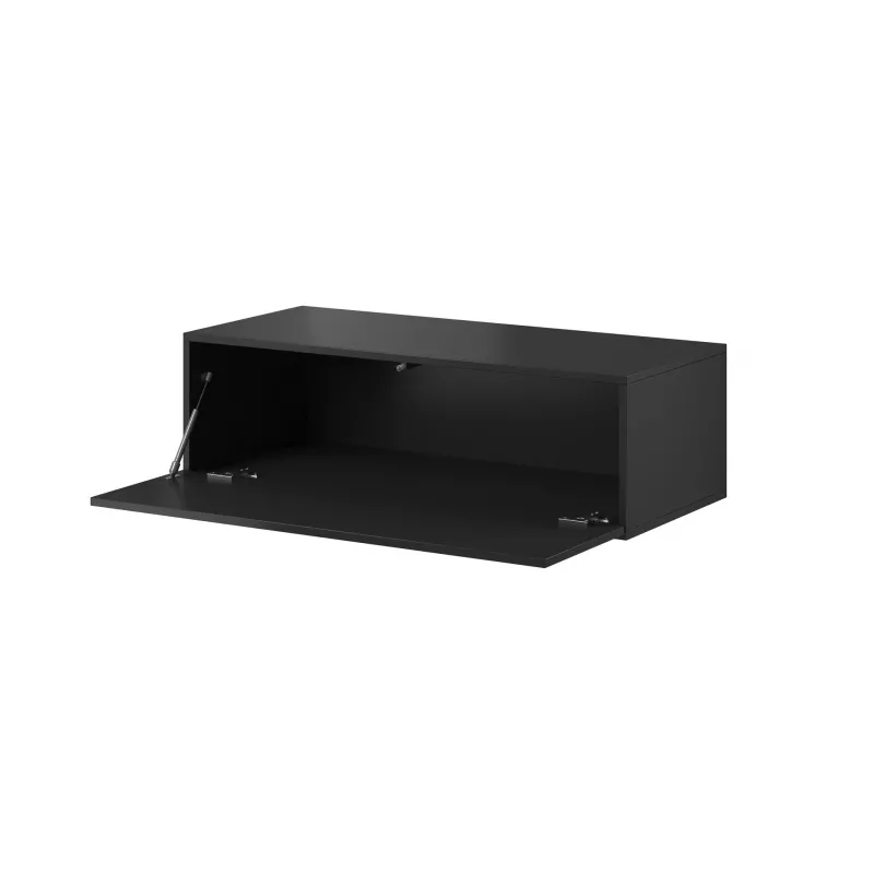 Conjunto de armarios de salón Cama VIGO SLANT 3 negro/negro brillante