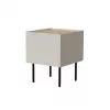 Mesita de noche Cama, 2 uds., FELLINI, 40x41x60, cashmere + tablero de roble aceitado