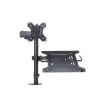 Soporte de escritorio ART L-24 para monitor LED/LCD de 13-32" + portátil de 10-15,6", VESA 75x75/100x100, negro