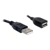 Cable alargador USB 2.0 DeLOCK 82457 0,15 m negro