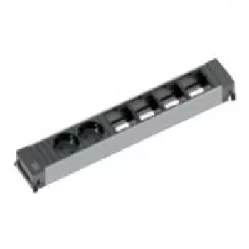 Alargador de corriente Bachmann 916.025 0,1 m 2 tomas AC negro