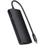 Adaptador multipuerto USB-C Satechi ST-P8KED — 6 conexiones, compatible con resolución 8K