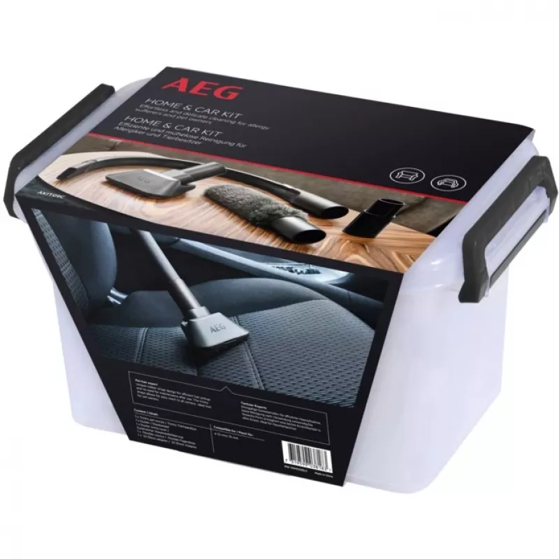 Set de limpieza para coche AEG AKIT09C Negro 4 uds. 1 adaptador