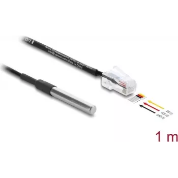 Cable de sensor/actuador DELOCK 91384 — 1 m, conector macho RJ-45, negro