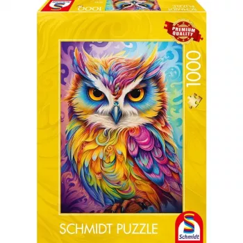 Puzzle de 1000 piezas Schmidt Spiele 59782 — Owl in Parrot Dress, puzzle, 1.000 piezas
