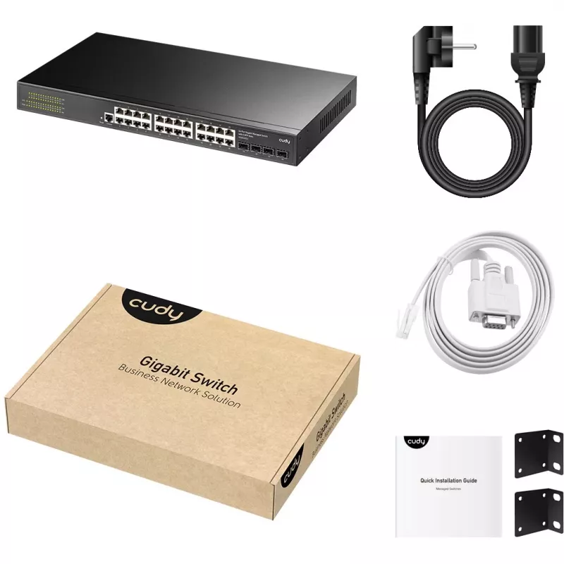 Switch gestionado Cudy GS2024S2 L2/L3 Gigabit Ethernet 24 puertos 1U