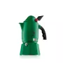 Cafetera moka BIALETTI Moka BREAK ALPINA — 3 tazas, verde, aluminio, asa de baquelita