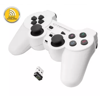 Esperanza EGG108W Mando de juegos negro, blanco RF gamepad analógico / digital PC, Playstation 3