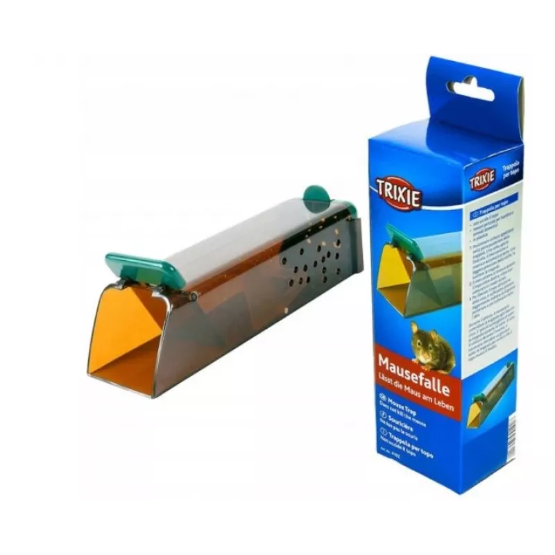 Trampa viva humanitaria para ratones Trixie TX-4192, carcasa de tecnopolímero, 60 × 45 × 170 mm, reutilizable