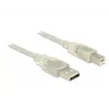 Cable USB DeLOCK 83895 USB 2.0 3 m USB A USB B transparente