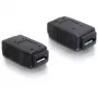 Adaptador USB Micro-A+B hembra a USB Micro-A+B hembra DeLOCK 65034 negro