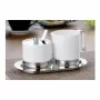 Juego de azúcar y leche Esmeyer Adam 302-024, servicio de porcelana de 5 piezas