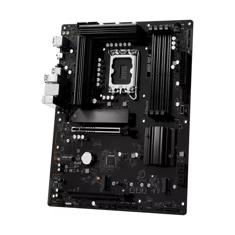 Placa base ASRock B860 Pro-A — Intel B860 ATX, LGA 1851, DDR5, 4x DIMM, 256GB, LAN 2.5Gb, 1x M.2, 4x SATA III