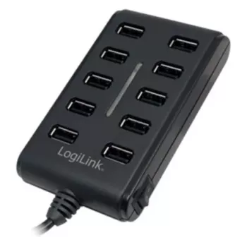 Logilink UA0125 Hub USB 10-Port USB2.0 con fuente de alimentación 3.5A, | Logilink