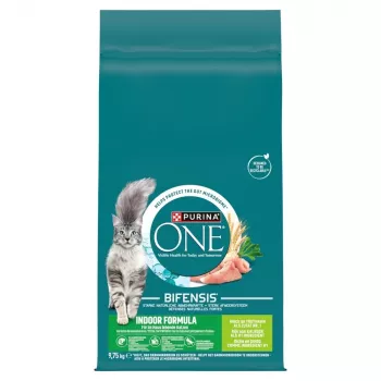 Comida seca para gatos Purina Nestlé PURINA ONE Indoor Formula pavo 9,75 kg, gatos adultos de interior, 36 % proteína, 13 % grasa