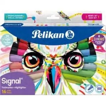 Rotulador Pelikan 825078 16 uds. punta biselada multicolor