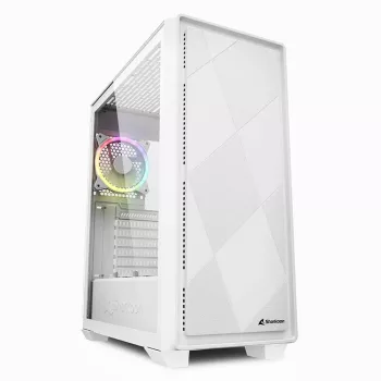Sharkoon VS8 RGB caja para PC, Midi Tower, blanca, vidrio templado