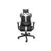 Silla gaming FURY Avenger XL Universal con asiento acolchado negro y blanco