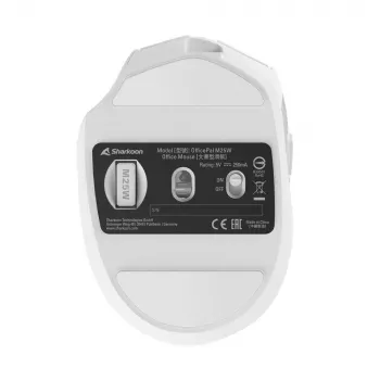 Sharkoon OfficePal M25W ratón de oficina inalámbrico, para diestros, 4000 DPI