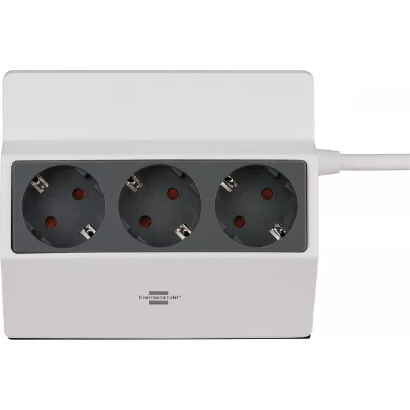 Brennenstuhl 1150070, 3 m, 3 salidas de corriente, para interior, IP20, antracita, blanco, 16 A