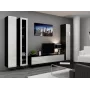 Armario cerrado Cama VIGO '180' 180/40/30 blanco/negro brillo