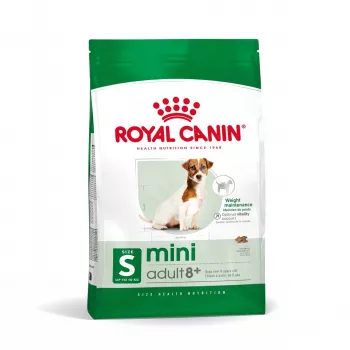 Pienso para perros Royal Canin Mini Adult 8+ Senior ave y arroz con verduras, 8 kg, para razas pequeñas (5-10 kg)