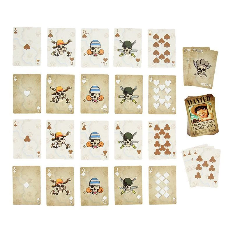 Cartas Paladone One Piece en lata metálica — tamaño baraja estándar