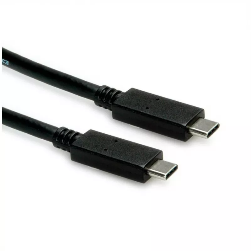 Cable USB ROLINE 11.02.9056 0,5 m USB 3.2 Gen 2 10 Gbit/s USB C negro