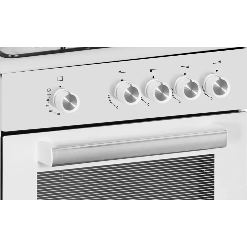 Cocina Simfer 4401SGRBB tipo de placa gas tipo de horno gas blanco ancho 50 cm 49 L profundidad 55 cm
