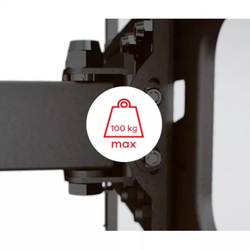 ONE FOR ALL soporte de pared, WM 4421, 32-60 pulgadas, inclinable, carga máxima 100 kg, VESA 100x100, 200x100, 200x200, 300x200, 300x300, 400x200, 400x300, 400x400 mm, negro