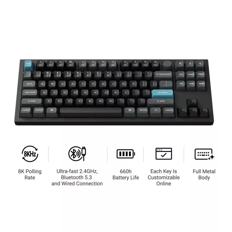 Teclado inalámbrico Q3 ULTRA/negro Q3U-M3 Keychron