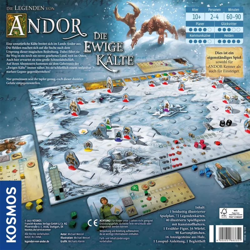 Las leyendas de Andor - The Eternal Cold, juego de mesa