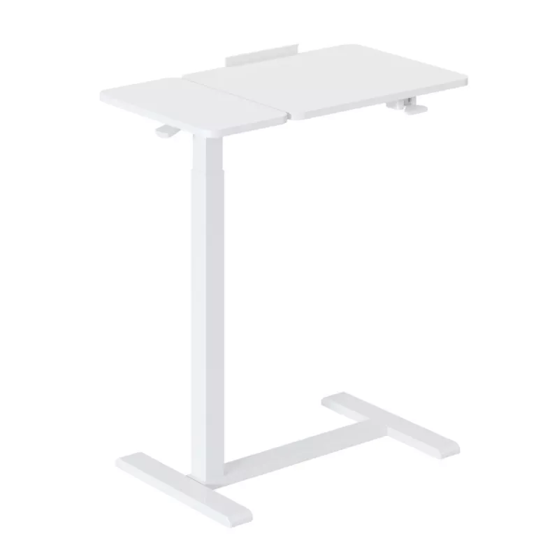 Soporte móvil de escritorio/portátil Maclean, blanco, altura ajustable 76-109 cm, máx. 30 kg, MC-120 W