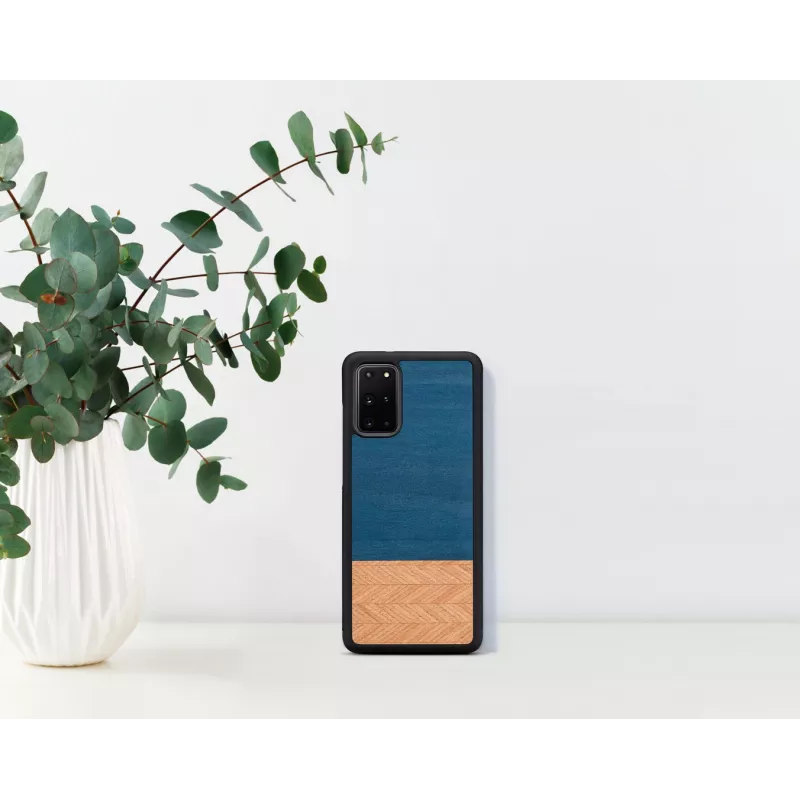 Funda para móvil Man and Wood Galaxy S20+ Denim negra — funda protectora para Samsung Galaxy S20+