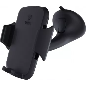 Soporte para coche YENKEE YSM 415BK soporte ajustable para smartphones, pinza universal, compatible con salpicadero/parabrisas