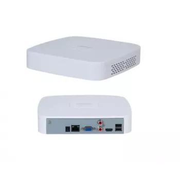 Grabador de vídeo en red DAHUA NVR2104-S3 4 canales, 1U, disco SATA hasta 16 TB, 1080p/720p, 12V/1,5A, blanco