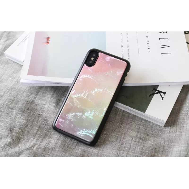 iKins Water Flower funda para iPhone XS/X, negra, K1690J