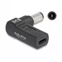 Adaptador DeLOCK USB Type-C conector hembra a Dell 7,4 x 5,0 mm conector macho 90° en ángulo