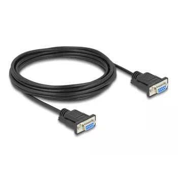 Delock cable RS-232 serie D-Sub9 conector hembra a conector hembra con carcasa de conector estrecha 5 m