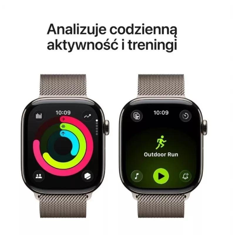 Apple Watch Series 11 GPS + Cellular 42mm Caja de titanio natural con milanesa natural