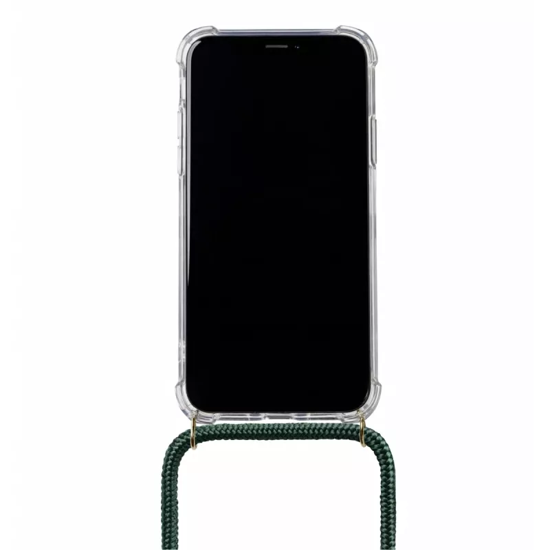 Collar para teléfono Lookabe loo014 para iPhone XR – funda protectora dorada y verde con correa