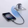 Ugreen USB-C (recto) / USB-C (acodado) PD QC 60W 3A 0,5 m US255 (gris)